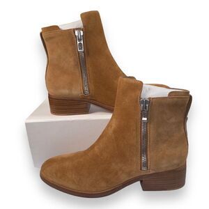 3.1‎ Phillip Lim Alexa Zip Suede Ankle Boots Beige SHH8-T607CFU Women's 9/39
